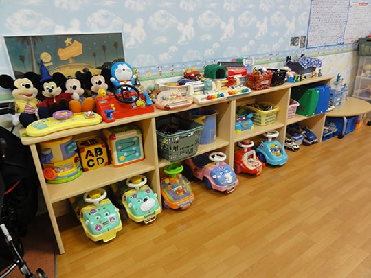 清潔感のある、キレイな託児室